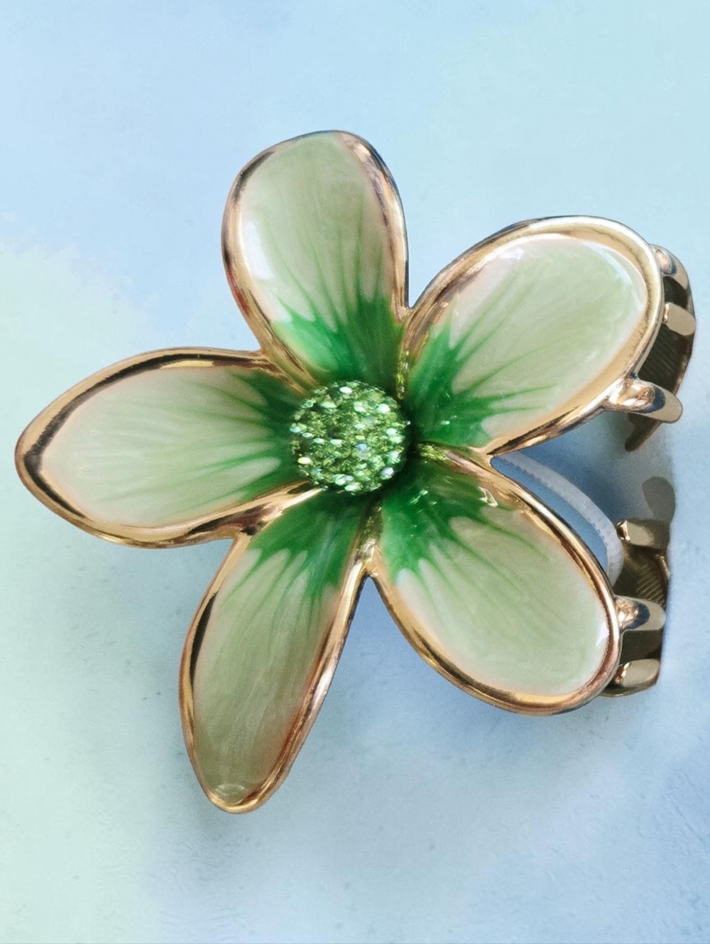 NEW Piper K Flower 2-Pack Metal Hair Claw Clip Hair Accessory 2.5 inch - Picture 3 of 4